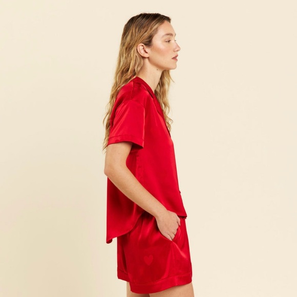 NWOT Nuuds Red Heart Pajama Set Size M - Picture 3 of 10